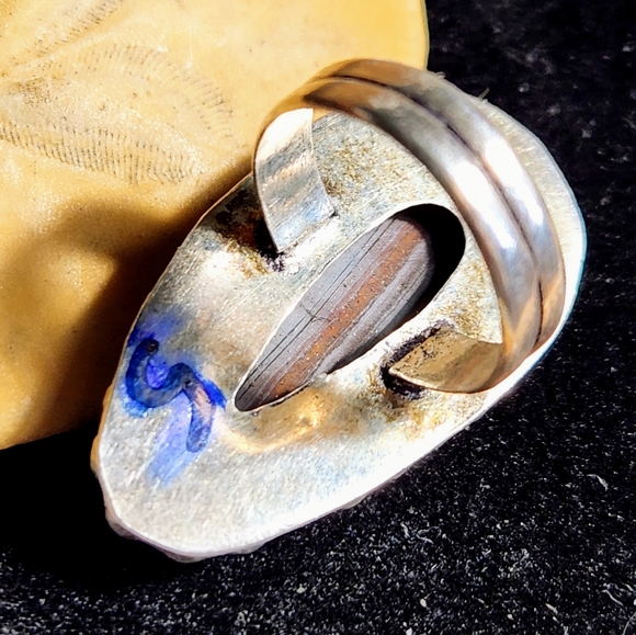 2 Pretty, Natural, Red Tiger Eye, Cabochon Rings.Tr-Drp Shpd-S5, Rctngul-51/4 . - Picture 8 of 9